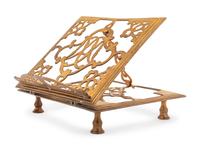 A Continental Brass Book Stand