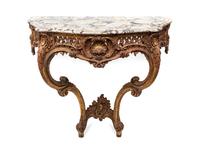A Louis XV Style Marble Top Console Table — 19TH CENTURY