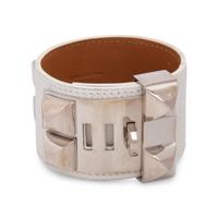 White Hermès Collier De Chien Bracelet