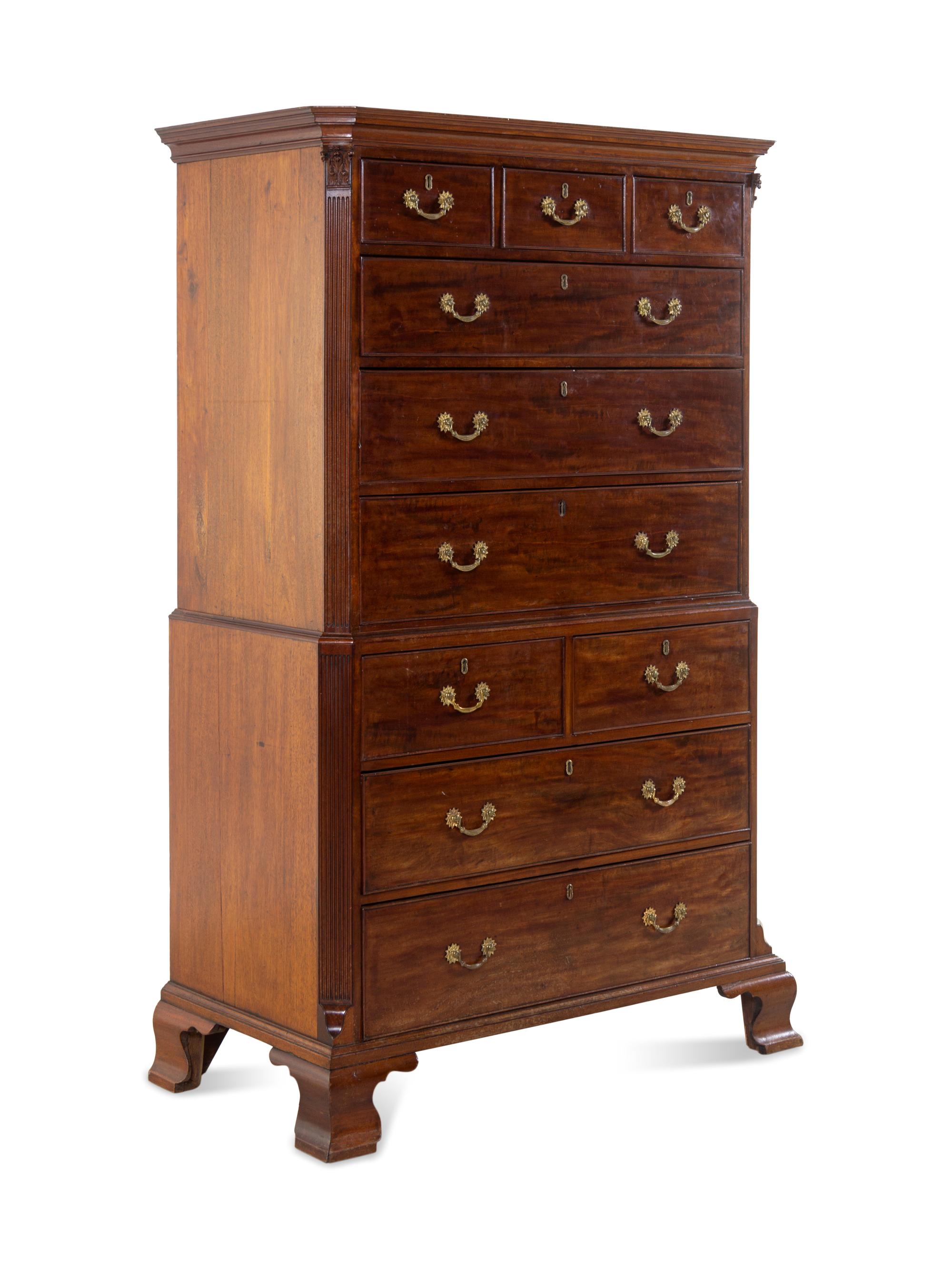 A George III Mahogany Chest-on-Chest