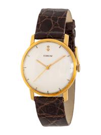 CORUM, REF. 5595 4 18K YELLOW GOLD WATCH