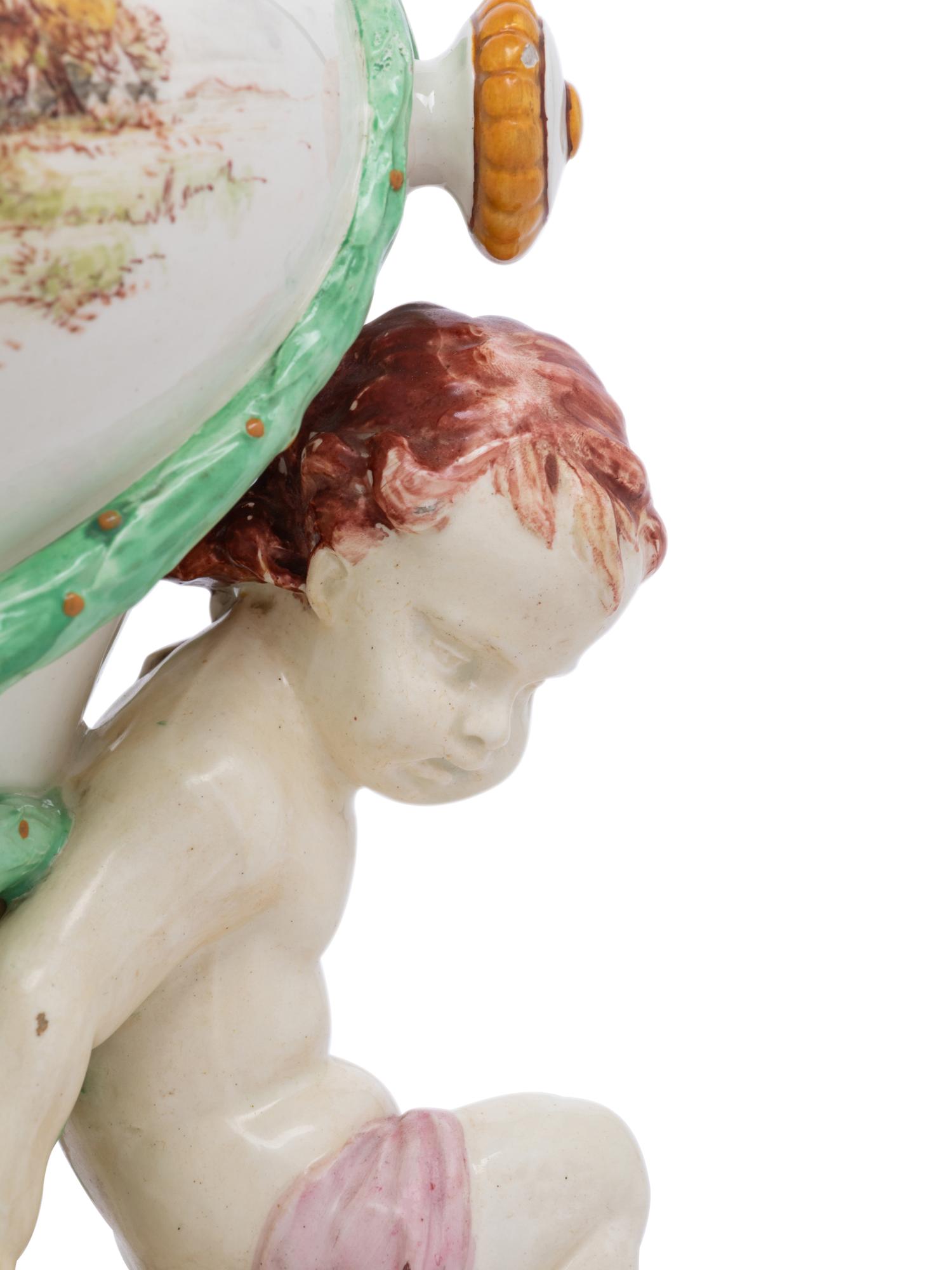 A Wedgwood Majolica Figural Vase