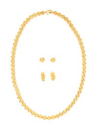 YELLOW GOLD FLORAL MOTIF JEWELRY
