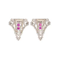 ART DECO, DIAMOND AND RUBY CONVERTIBLE DRESS CLIPS