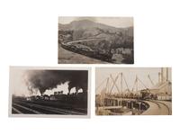 [RAILROADS]. A group of 190 RPPCs & photographs of trains, railroads, and locomotives.