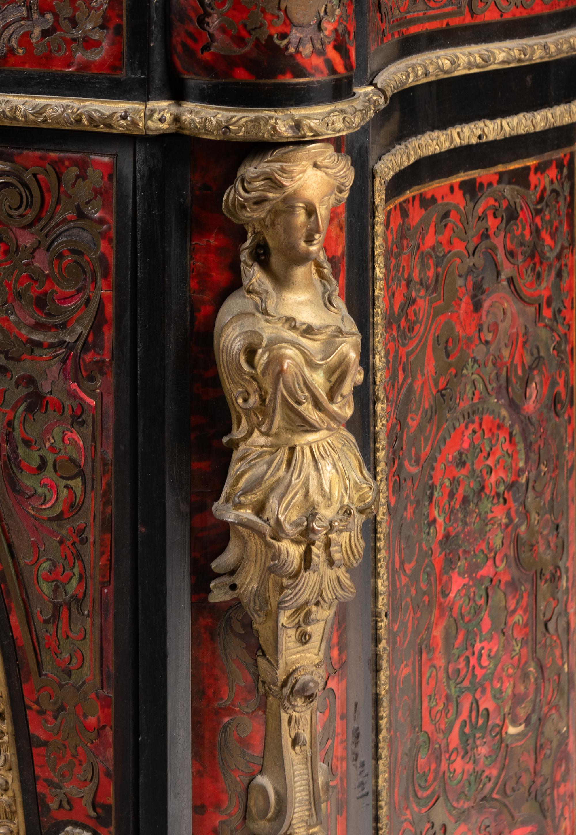 A Napoleon III Gilt Bronze Mounted Boulle Marquetry Cabinet