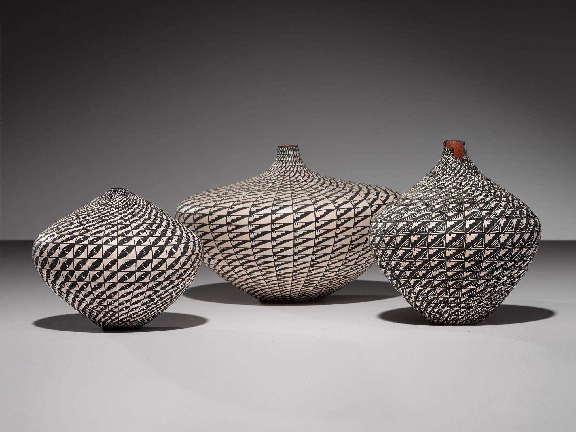 Teardrop-Shaped Pottery Jars