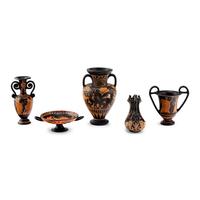 Five Attic Style Red-Figure and Black-Figure Vessels