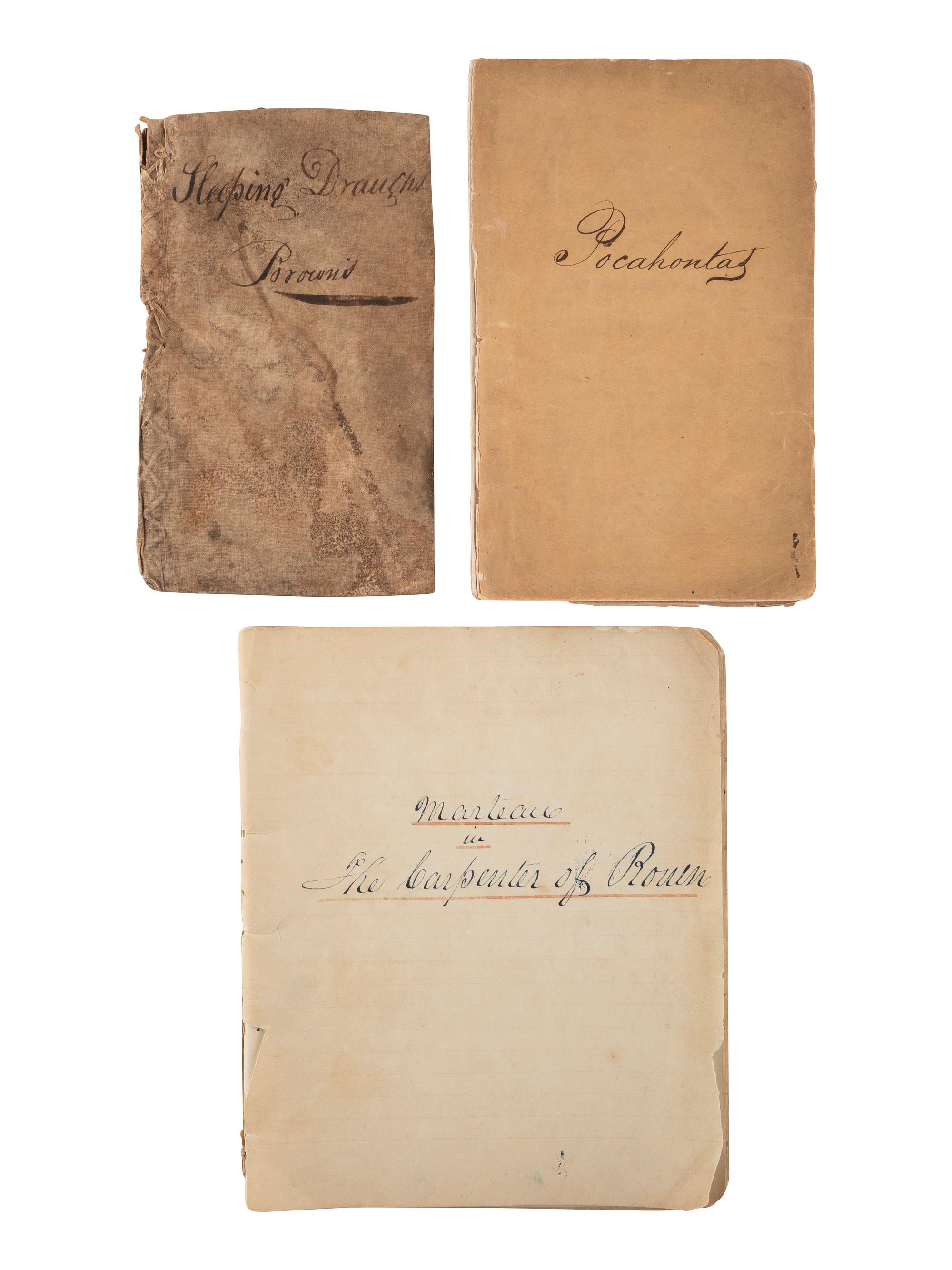 [EARLY PHOTOGRAPHY]. A collection of photographs, artwork, and pamphlets identified to Sol Smith, actor and theatre manager.