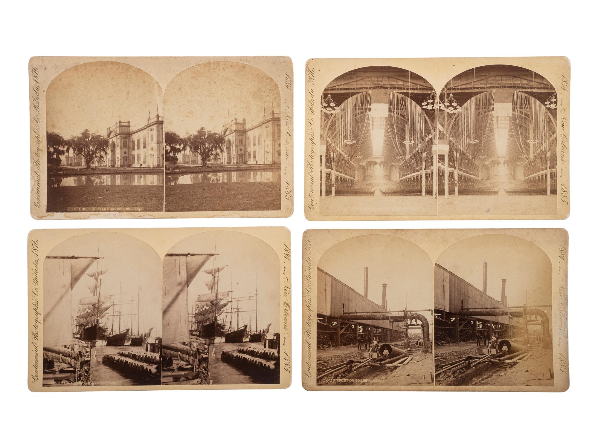 [EARLY PHOTOGRAPHY]. WILSON, Edward Livingston (1838-1903). An extensive collection of stereoviews documenting the World's Industrial and Cotton Centennial Exposition in New Orleans. Philadelphia: Centennial Photographic Company, 1884-1885.