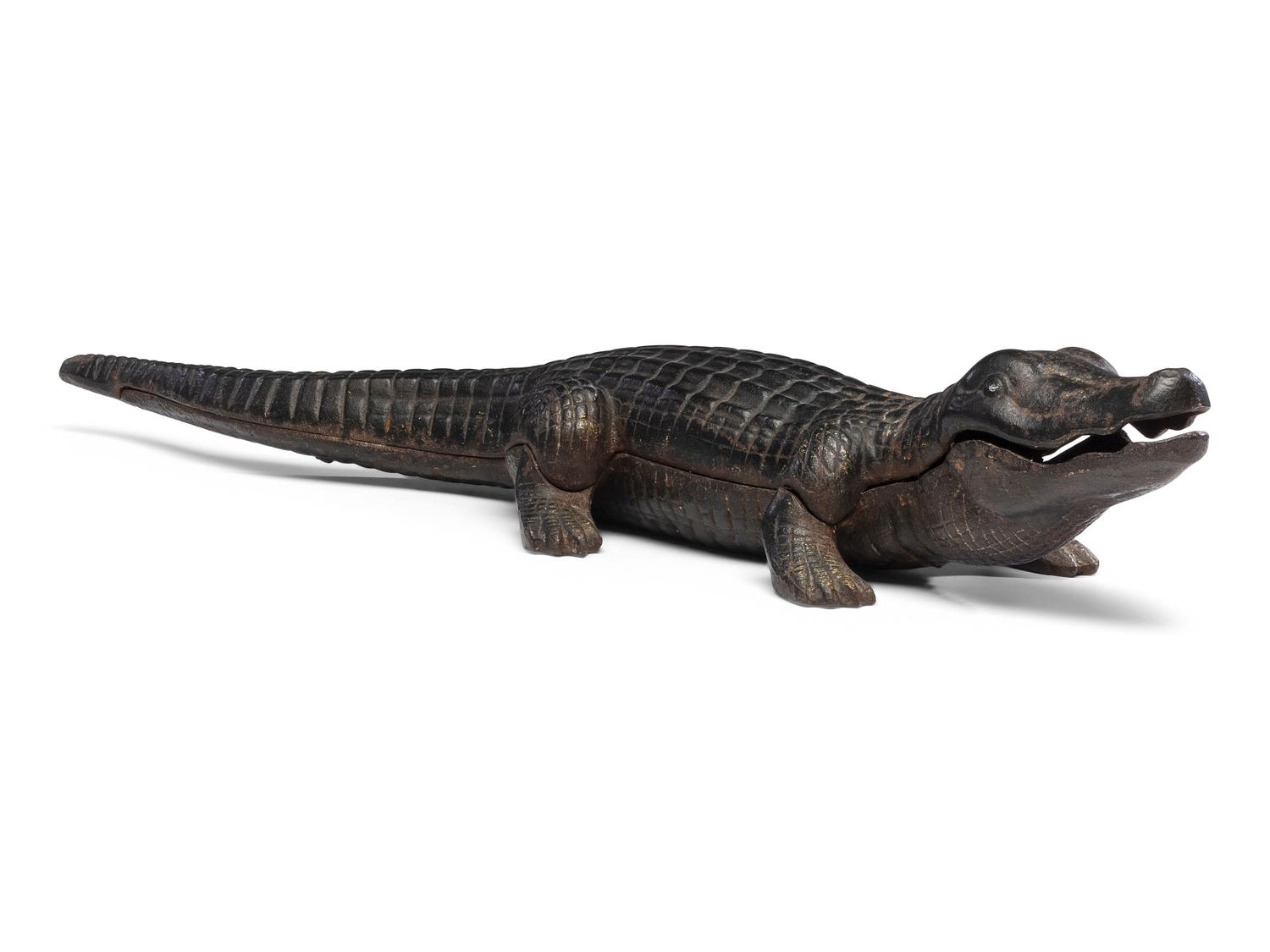 A Cast Iron Alligator Doorstop