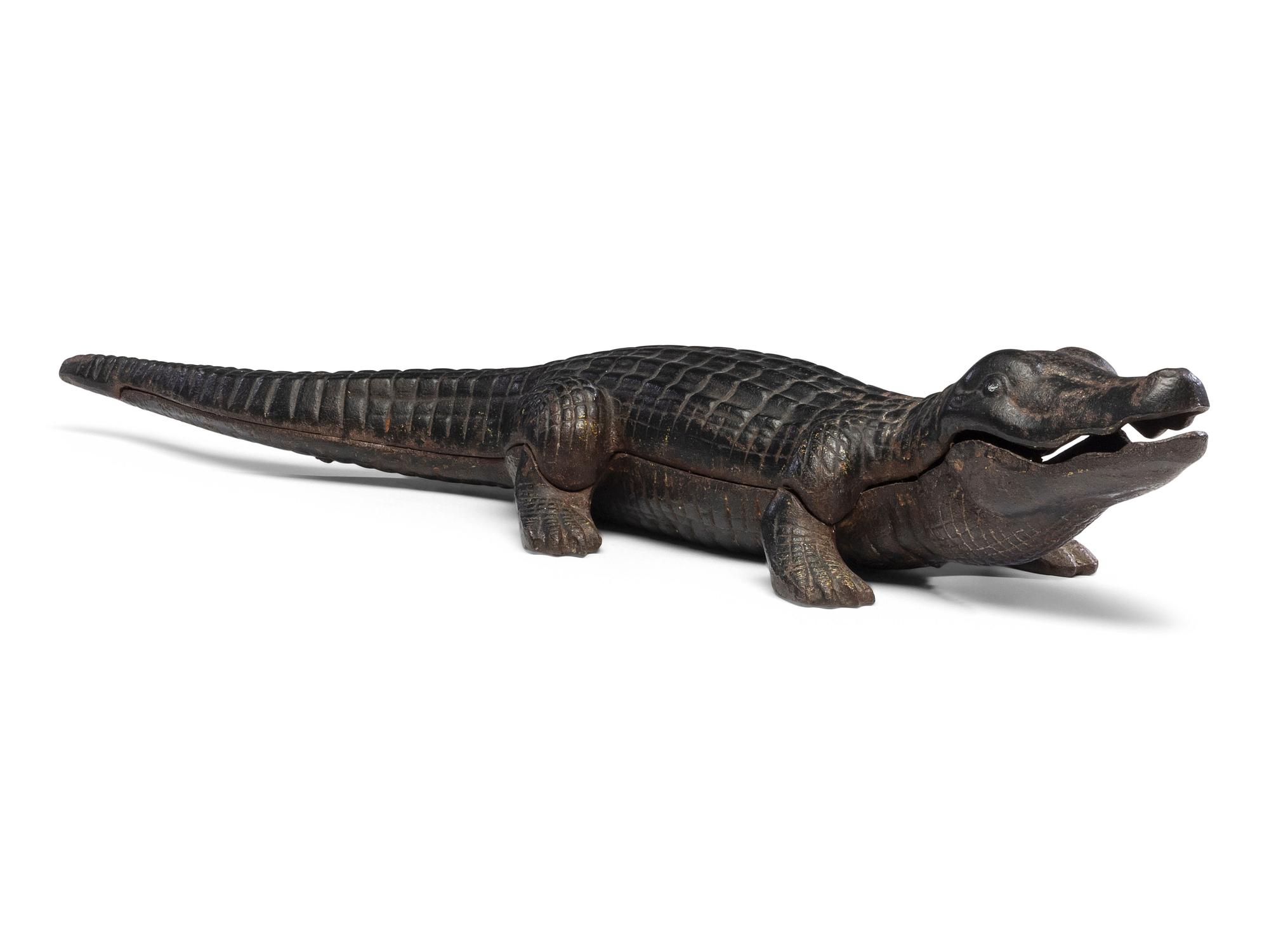 A Cast Iron Alligator Doorstop