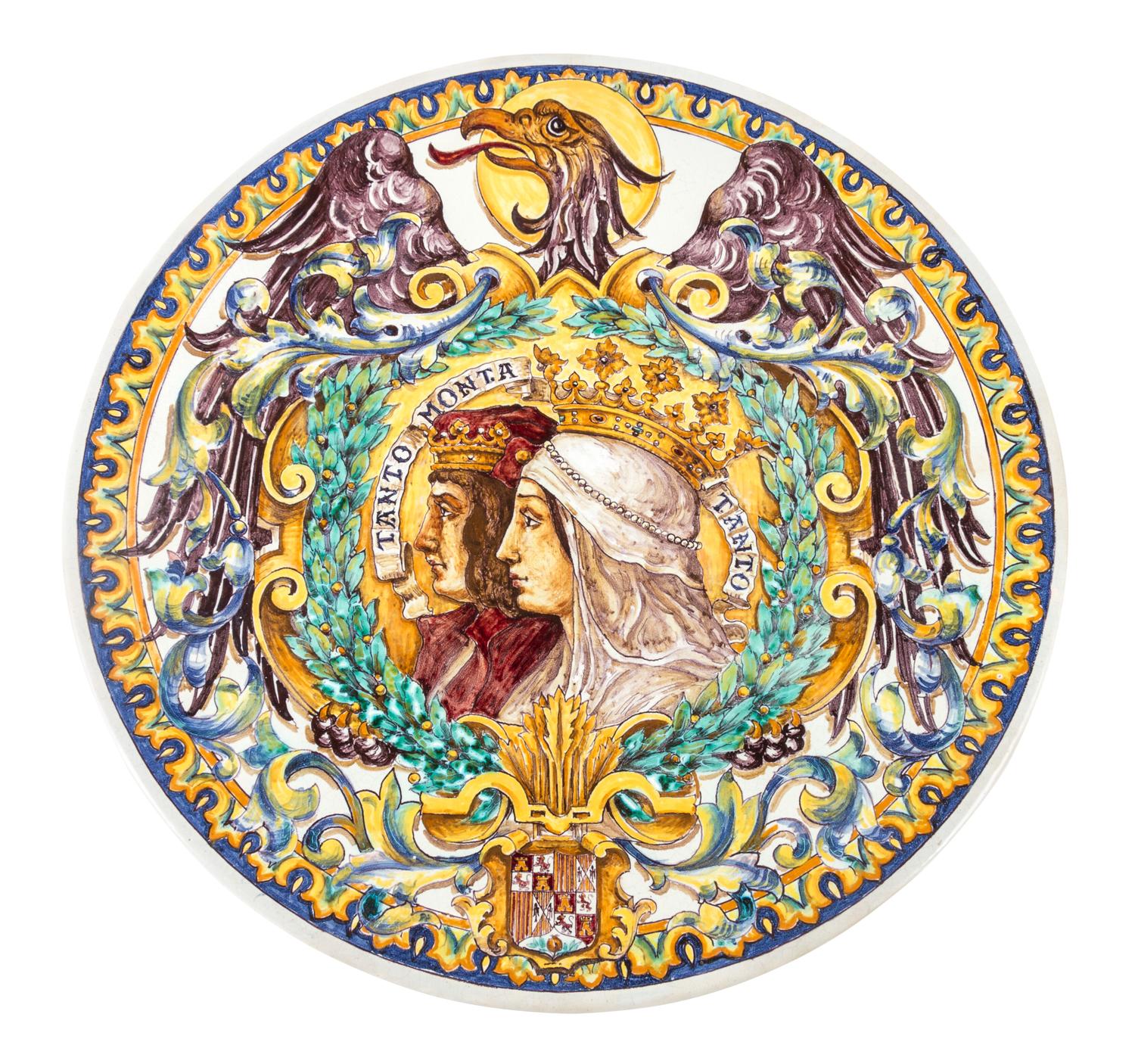 A Spanish Majolica Charger Diameter 23 1/4 inches. — 20TH CENTURY