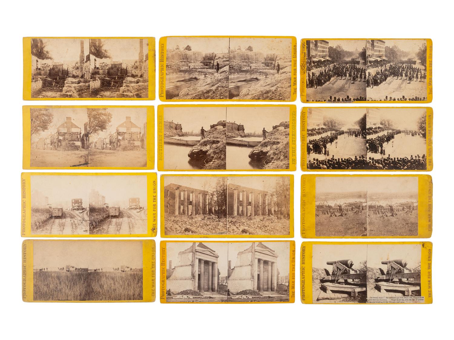 [CIVIL WAR]. A collection of 85 stereoviews from "The War for the Union" series. E. & H.T. Anthony, New York.