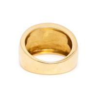 YELLOW GOLD AND ENAMEL EARRINGS AND RING