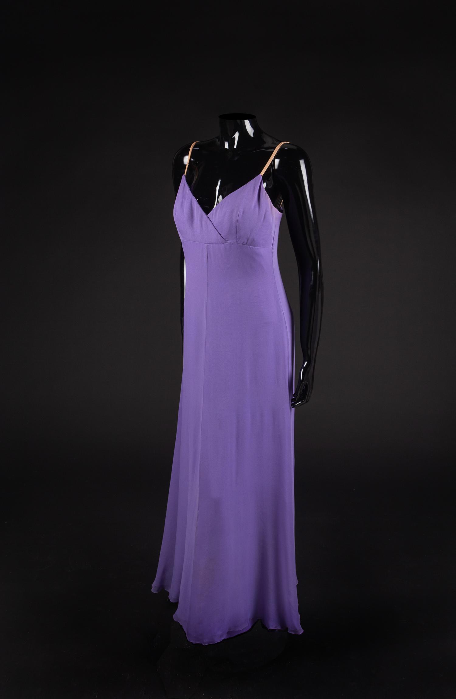 Dress and Cape, 1977. Designed by Edith Head, made by Western Costume Company in Los Angeles — Worn by Olivia de Havilland for the American Film Institute tribute to Bette Davis in 1977.