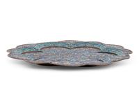 An Islamic Cloisonné Enamel on Copper Platter