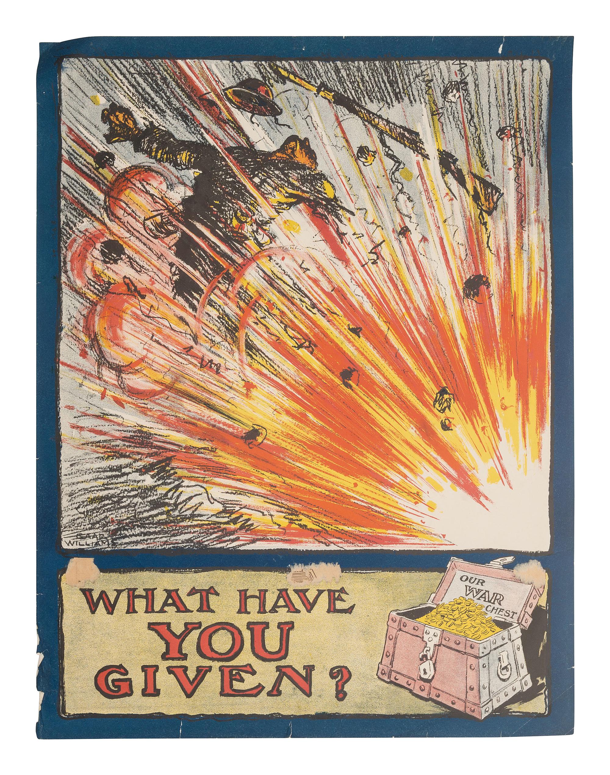 [WWI-WWII]. 14 World War I and Word War II posters, incl. examples by CHRISTY, HIRSCH, & ROCKWELL.