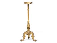 A Louis XV Style Carved Giltwood Jardiniere Pedestal