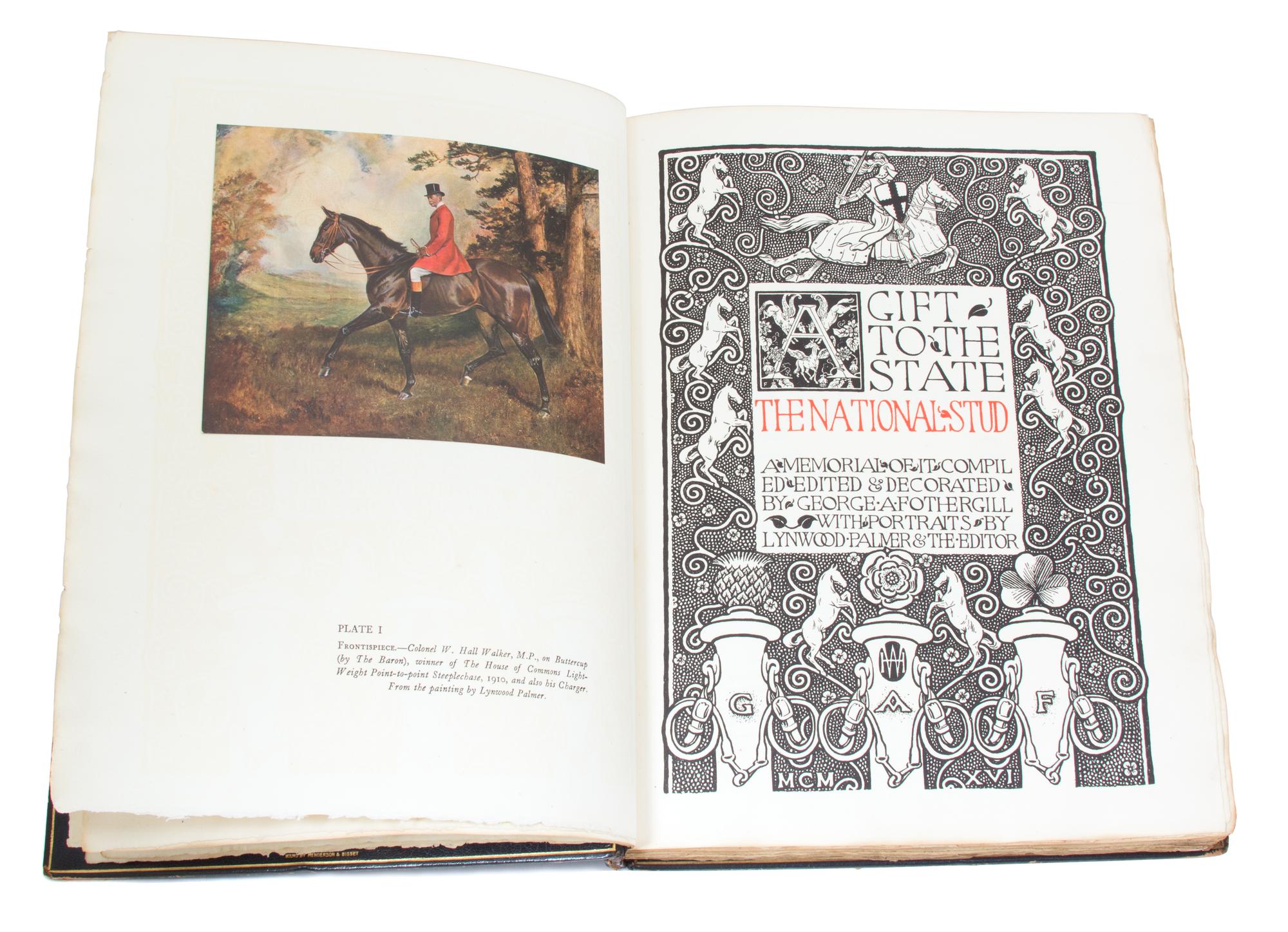 FOTHERGILL, George (1705-1760), editor. The National Stud: A Gift to the State.