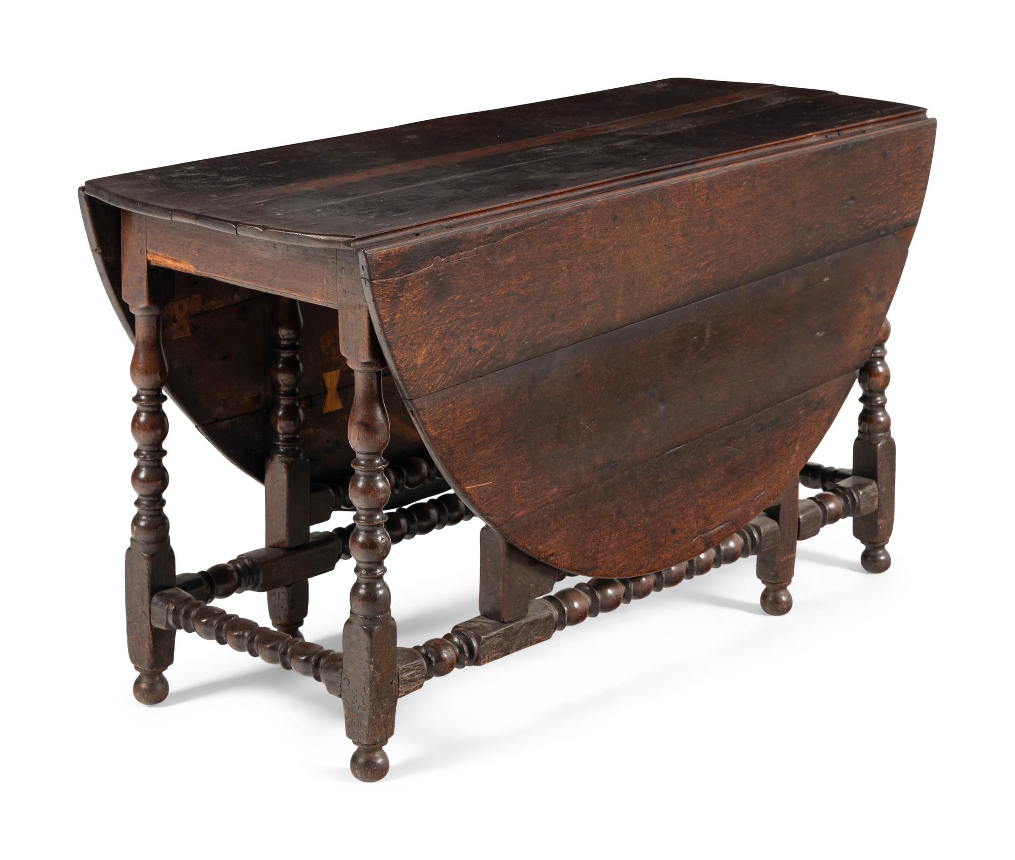 A William and Mary Drop-Leaf Table