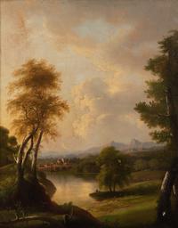 River Landscape with Bridge
