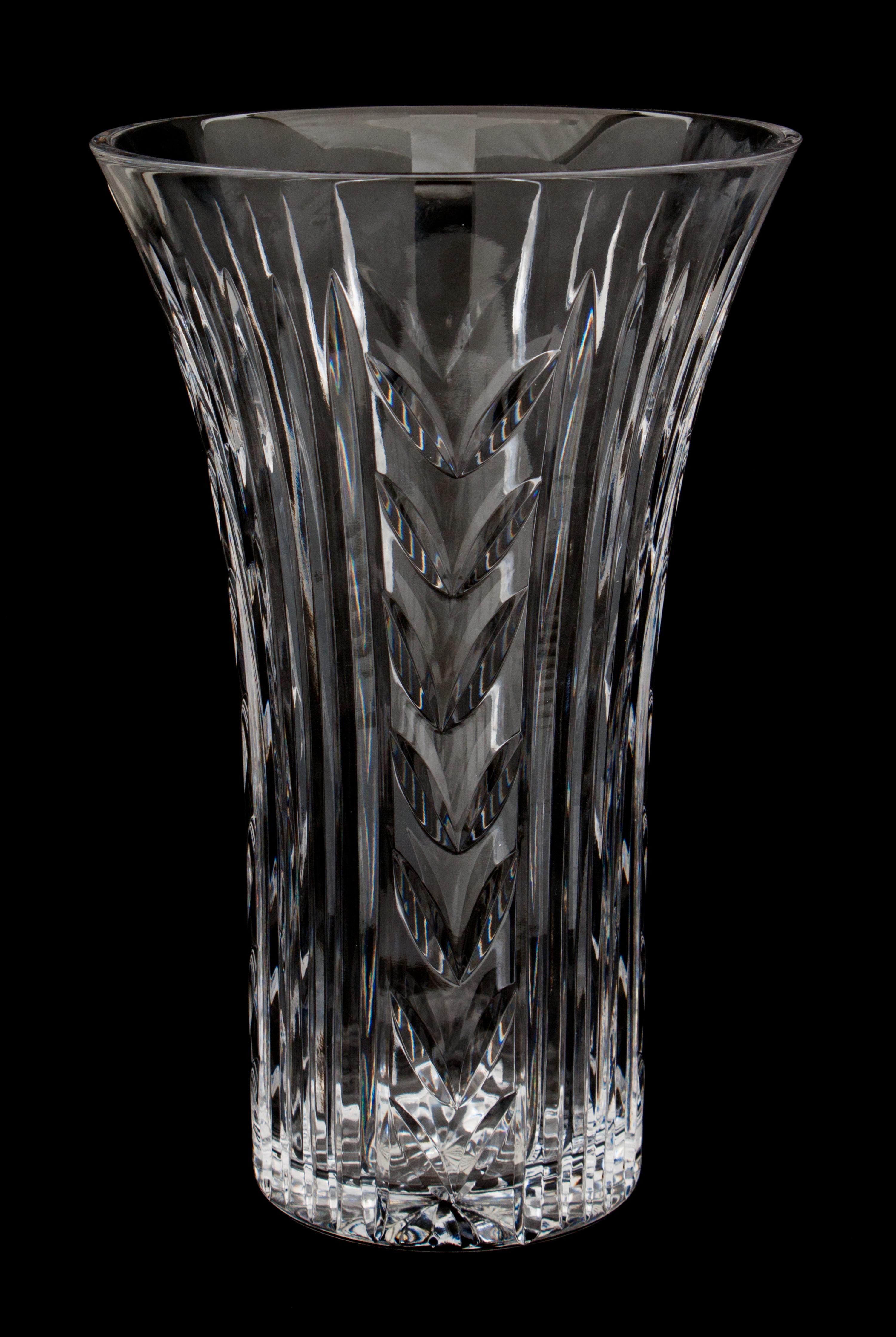 A Waterford Crystal Vase Height 11 7/8 inches.