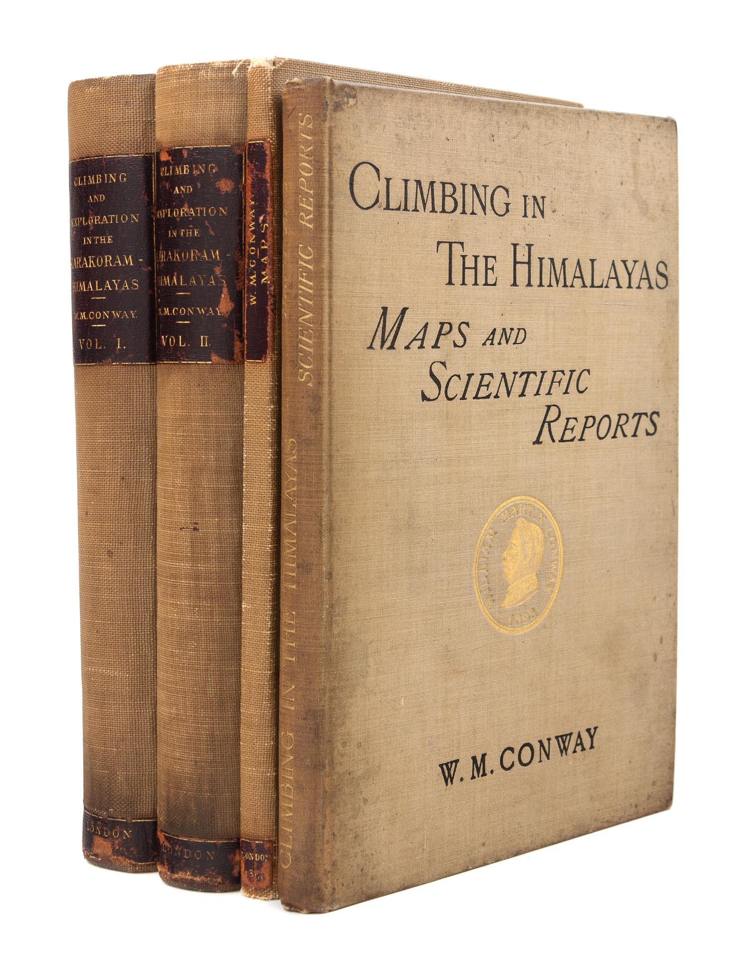 CONWAY, William Martin, Sir. Climbing and Exploration in the Karakoram-Himalayas. London, 1894. FIRST EDITION, LIMITED ISSUE.