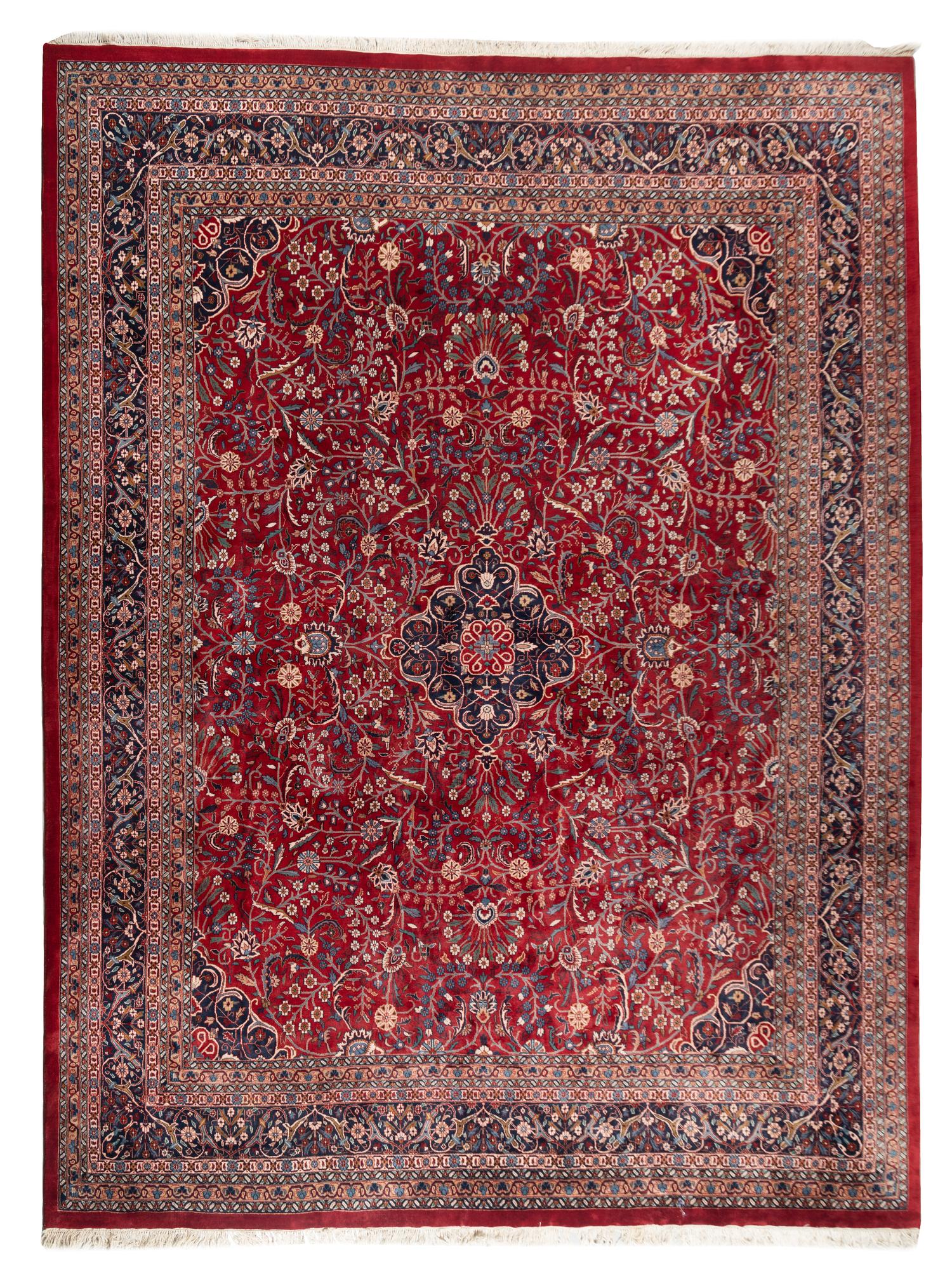 An Isfahan Style Wool Area Rug