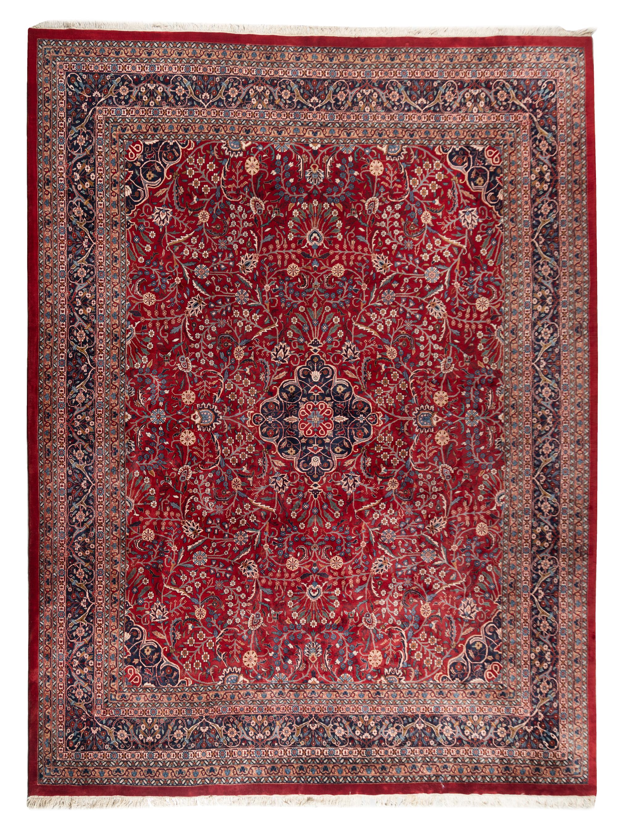 An Isfahan Style Wool Area Rug