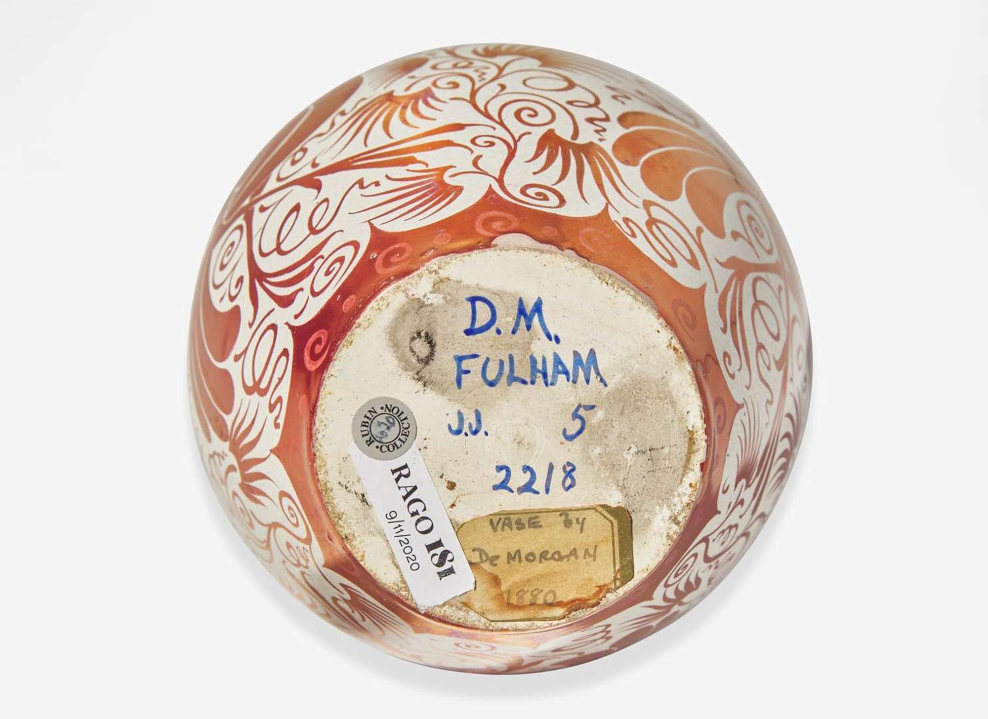 A William De Morgan Ruby Lustre Persian Vase, UK, circa 1890