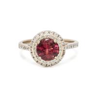 PINK TOURMALINE AND WHITE GOLD RING