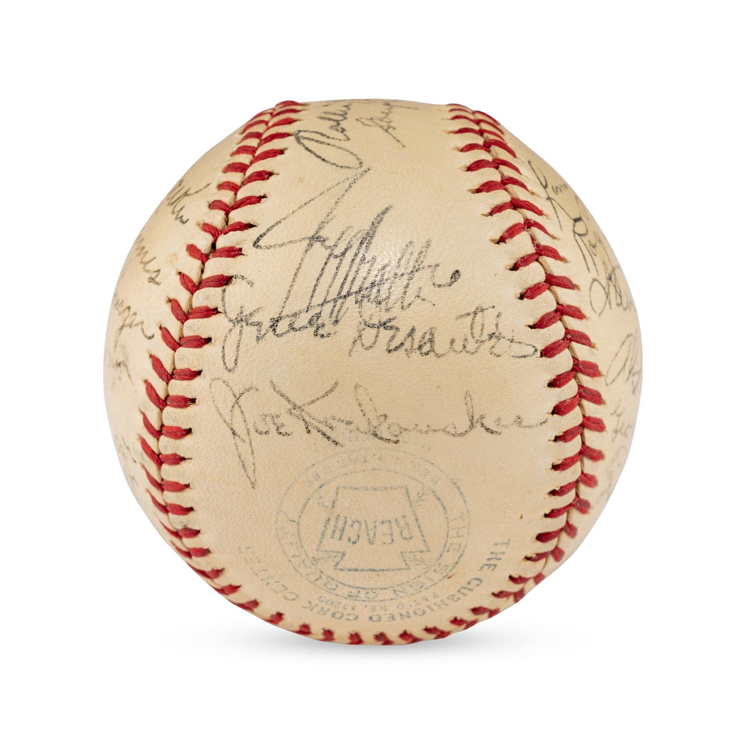 A 1941 Cleveland Indians Team Signed Autograph Baseball (PSA Letter of Authenticity),