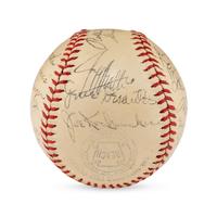 A 1941 Cleveland Indians Team Signed Autograph Baseball (PSA Letter of Authenticity),