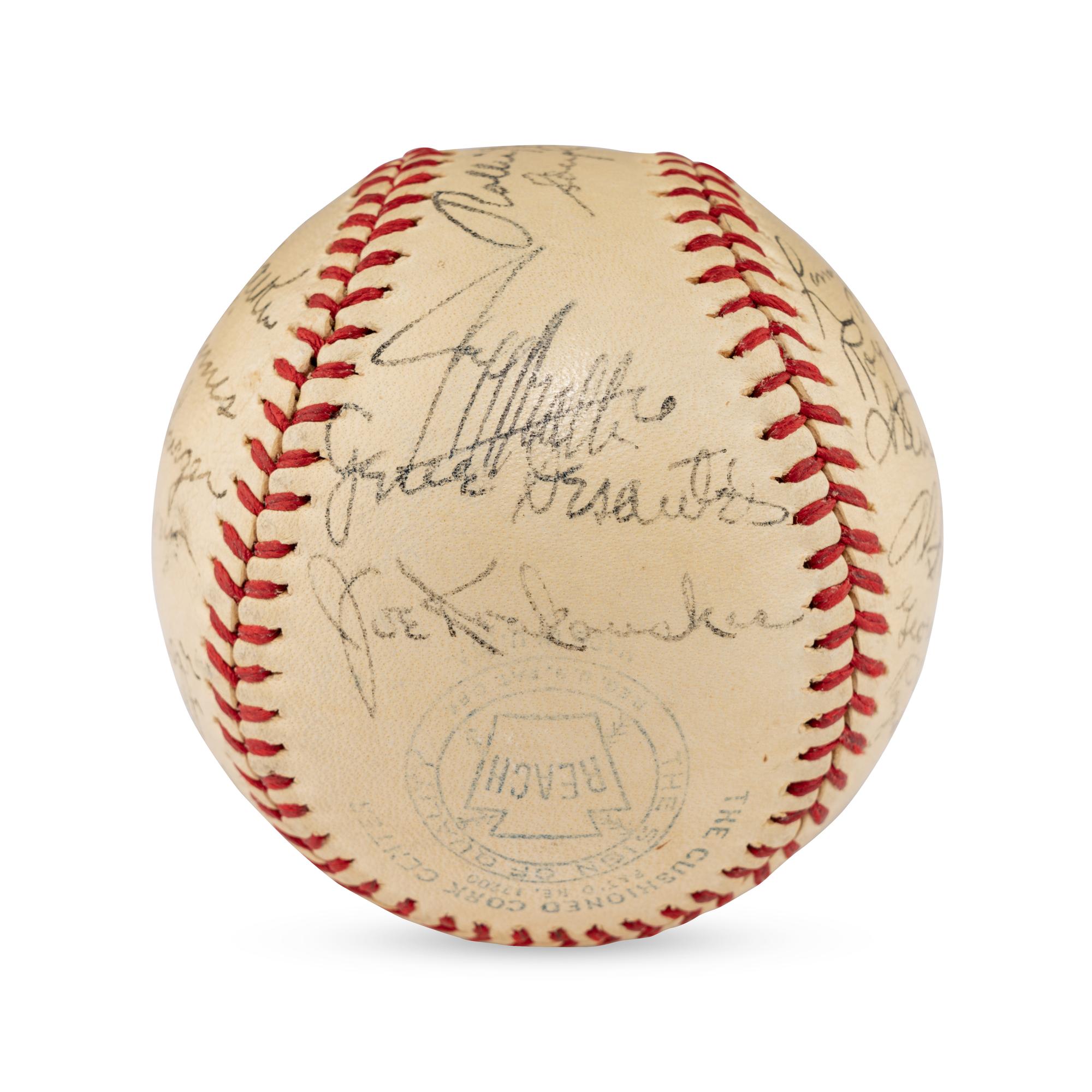A 1941 Cleveland Indians Team Signed Autograph Baseball (PSA Letter of Authenticity),