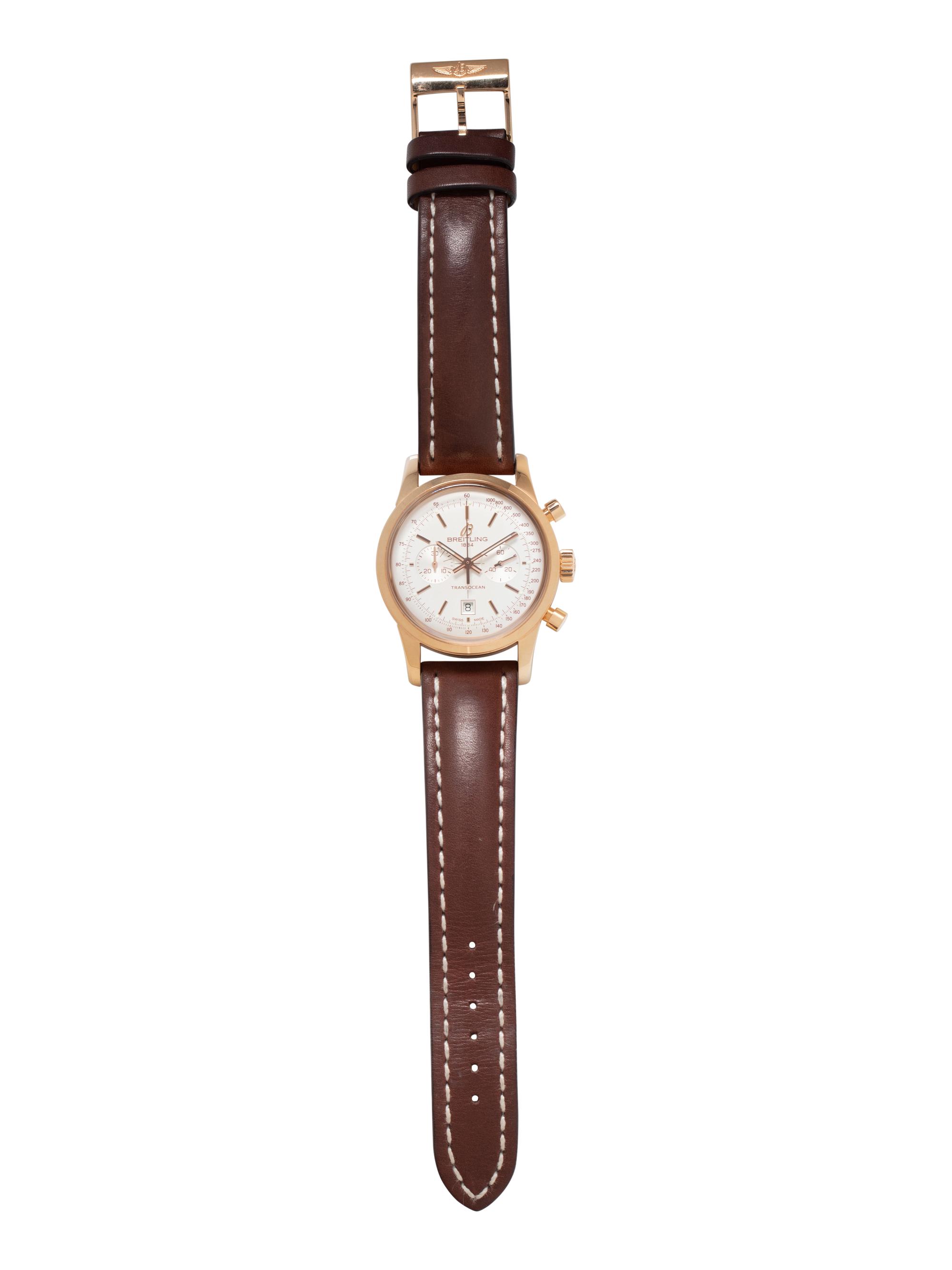 BREITLING, REF. R41310 18K ROSE GOLD 'TRANSOCEAN' CHRONOGRAPH WATCH