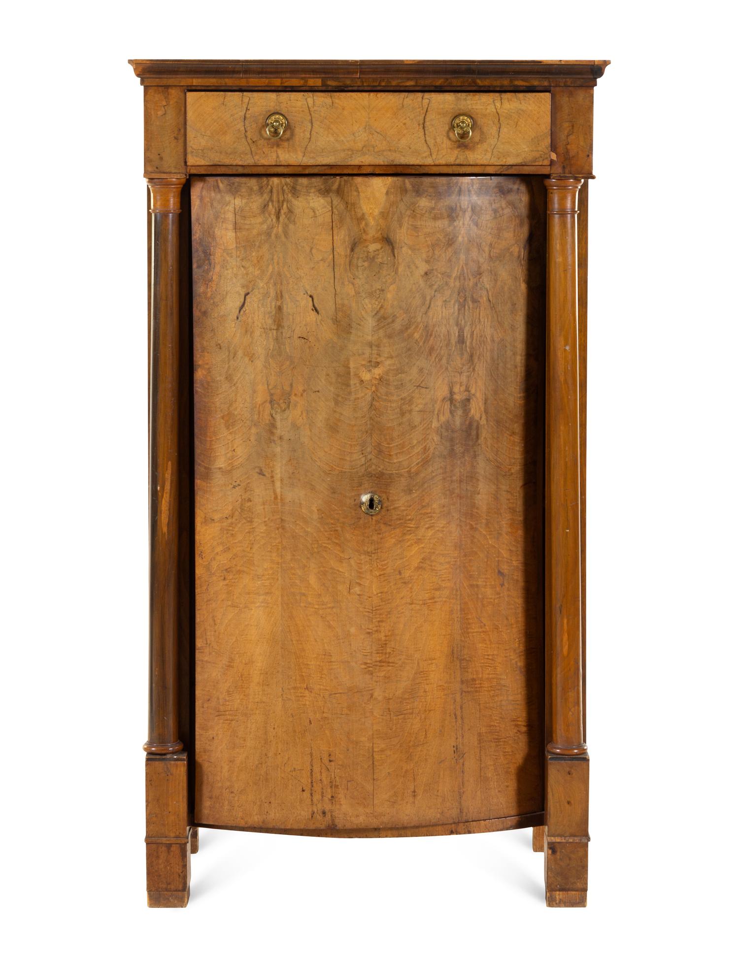 A Continental Neoclassical Burlwood Cabinet