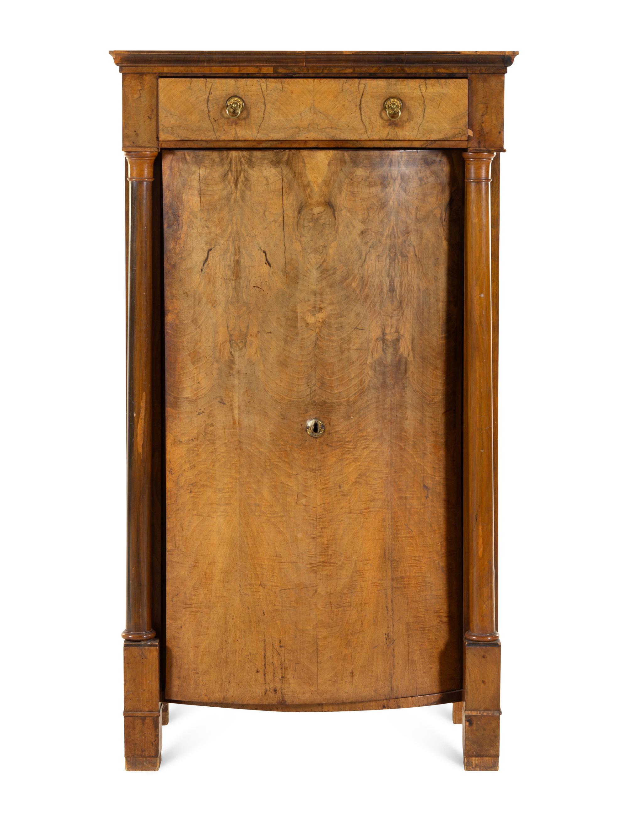 A Continental Neoclassical Burlwood Cabinet