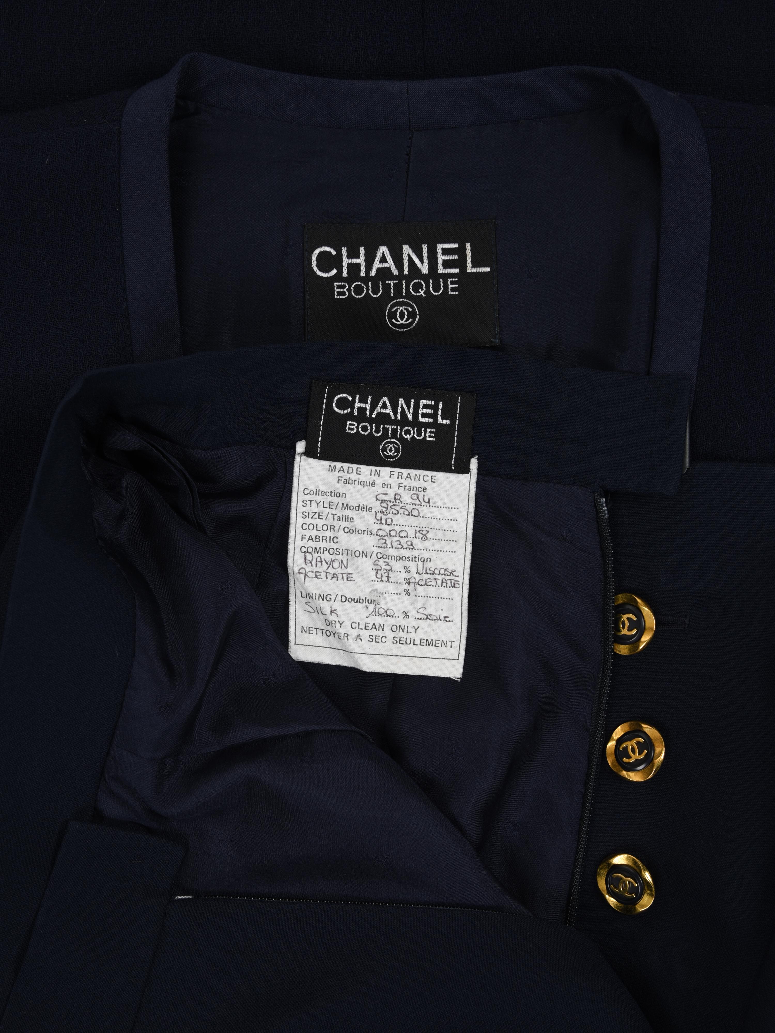 Chanel Two-Piece Skirt Ensemble, Cruise 1994