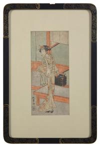 Katsukawa Shunsho (Japanese 1726-1793) — Actor in Female Role with Box of Combs