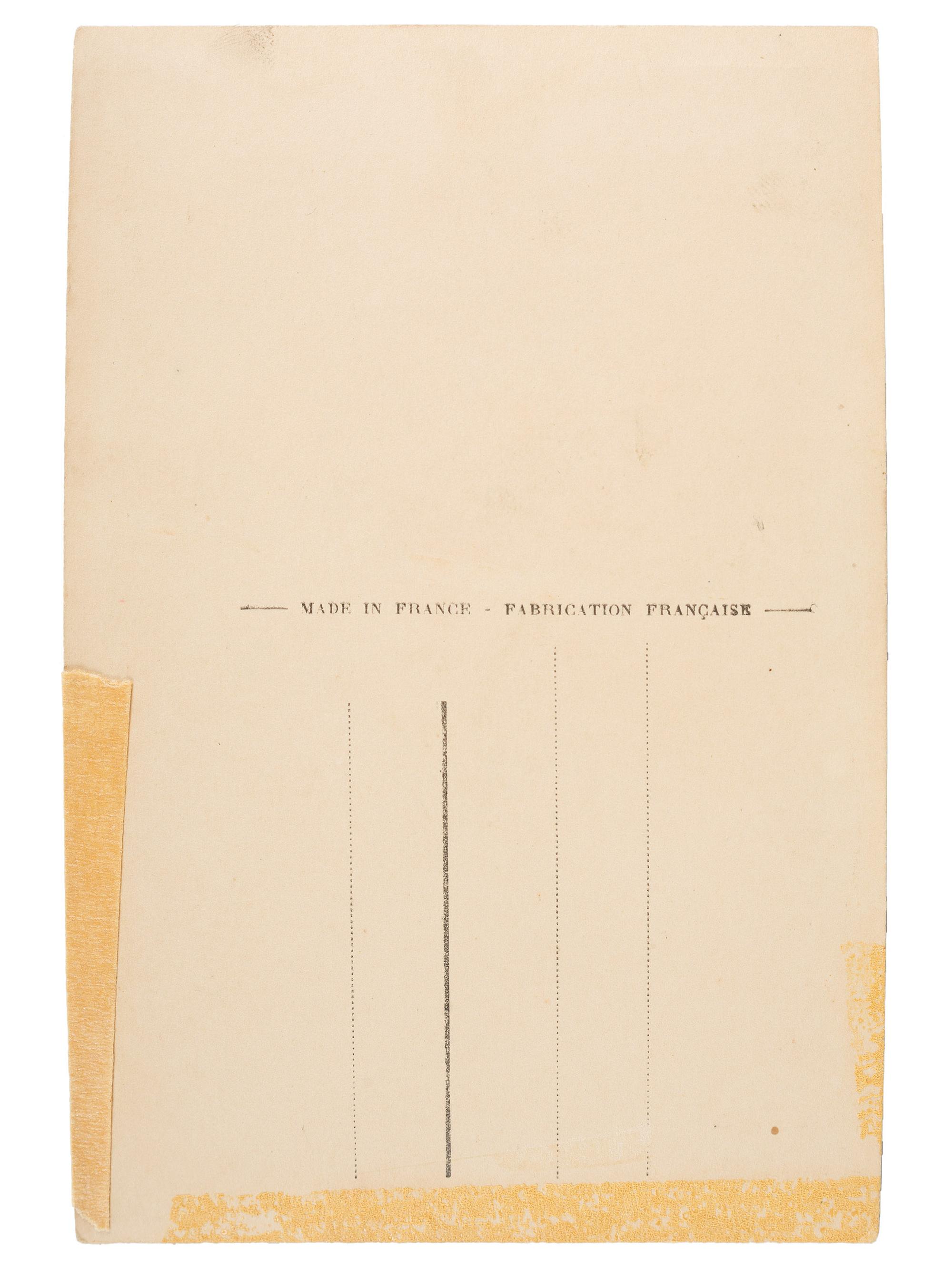 [ENTERTAINMENT]. BAKER, Josephine (1906-1975). Lithographed postcard. Paris: Cliche Walery, ca 1930.