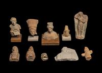 Ten Cypriot and Greek Terracotta Figure Fragments