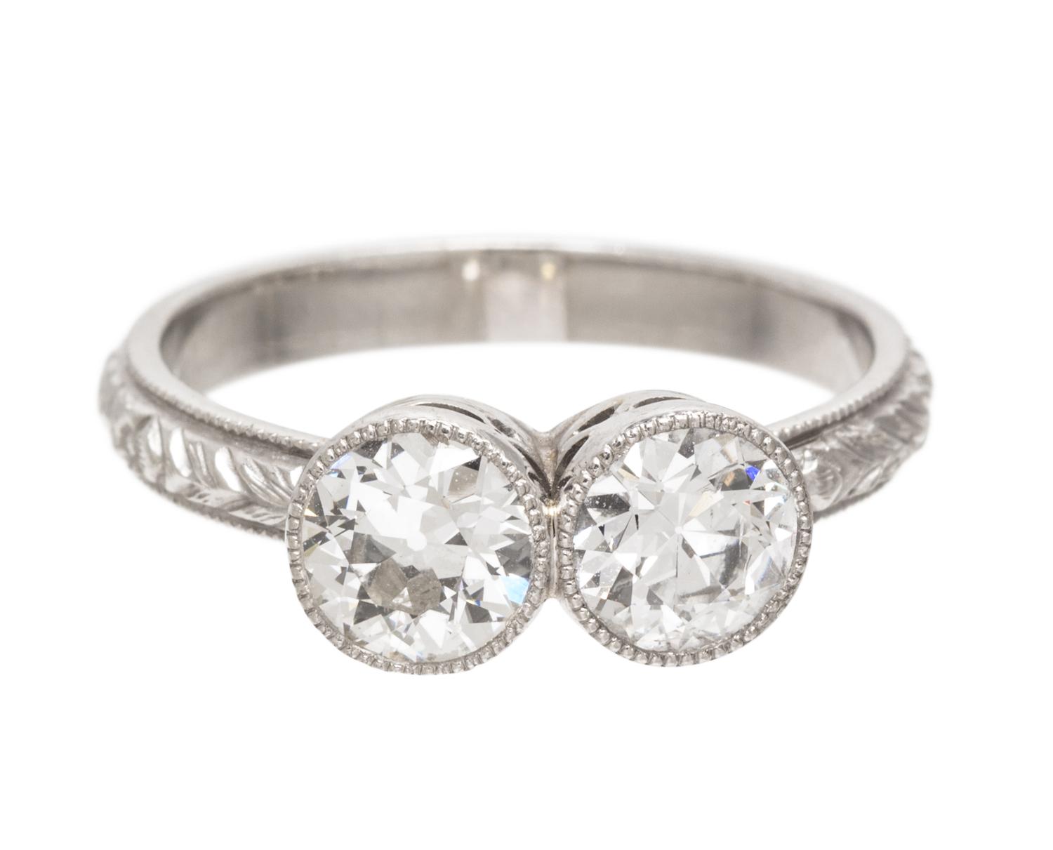 An Edwardian Platinum and Diamond Ring, 3.20 dwts.