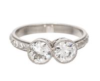 An Edwardian Platinum and Diamond Ring, 3.20 dwts.