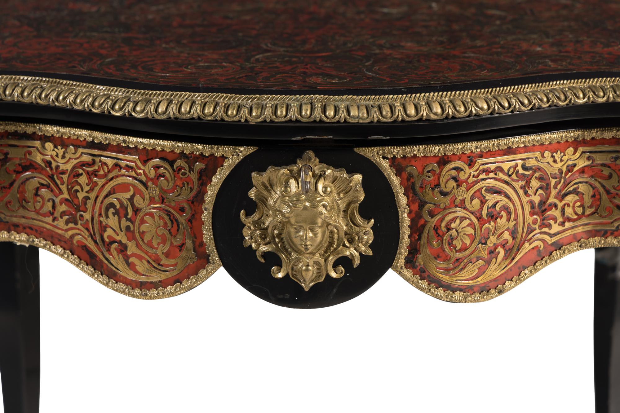 A Napoleon III Boulle Marquetry Center Table