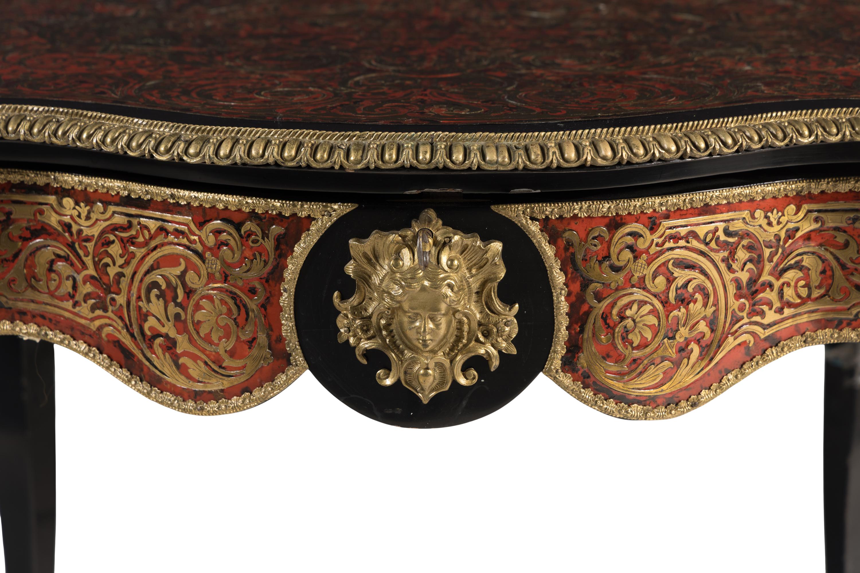 A Napoleon III Boulle Marquetry Center Table