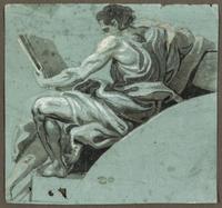 Lombard School, (17th Century), A Prophet (study for an overdoor)