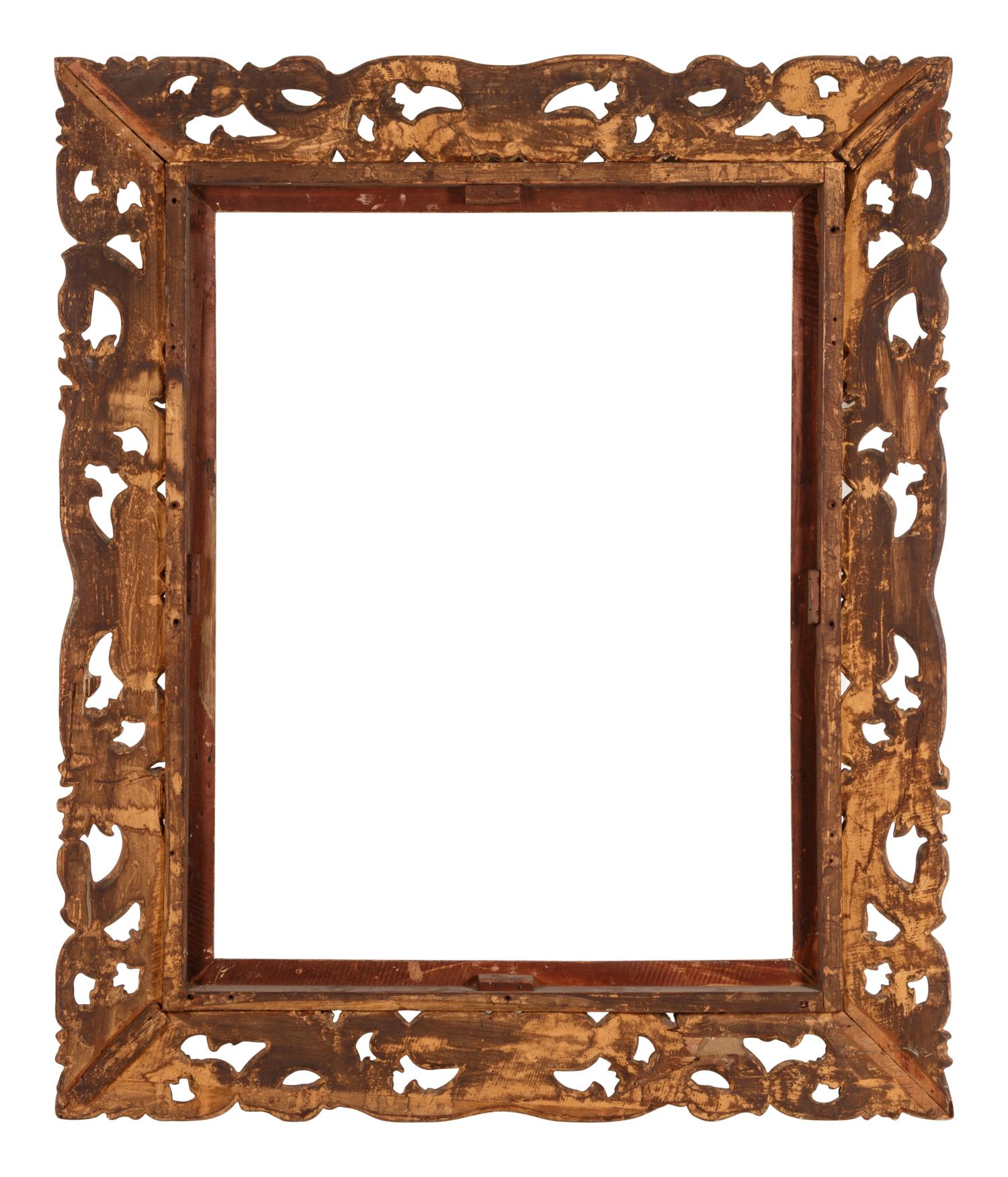 An Italian Baroque Style Giltwood Mirror Frame or Picture Frame