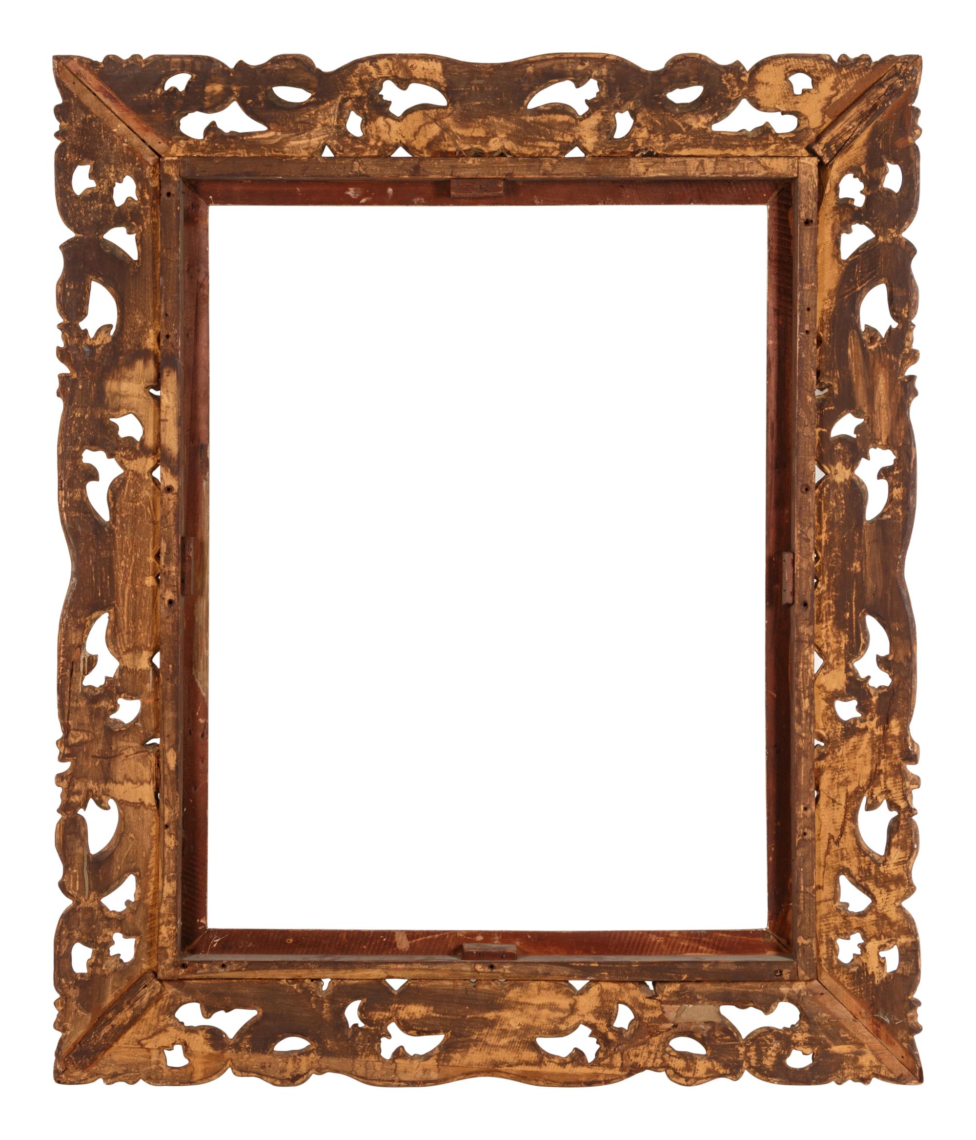 An Italian Baroque Style Giltwood Mirror Frame or Picture Frame