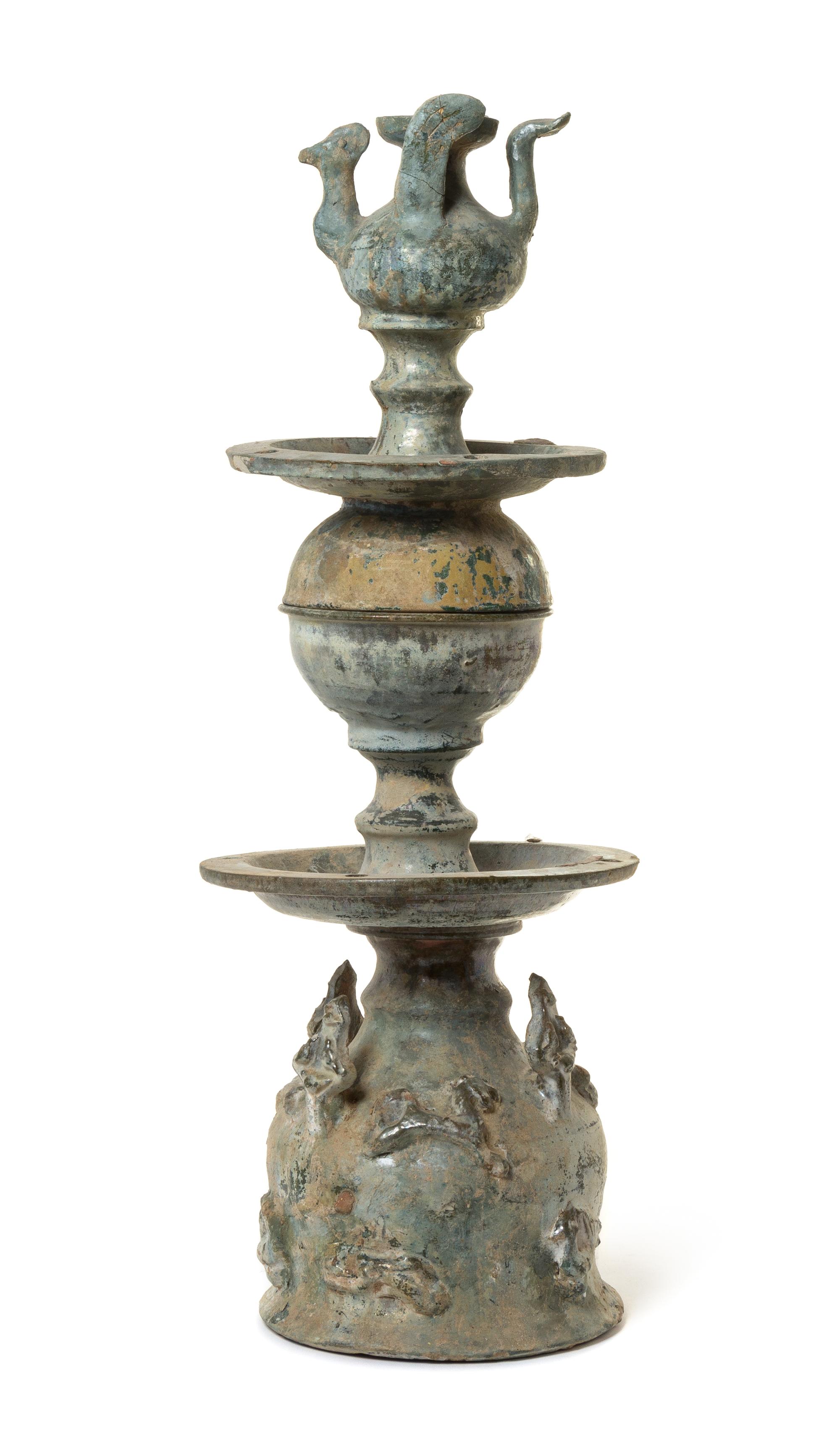 A Green Glazed Pottery Model — HAN DYNASTY